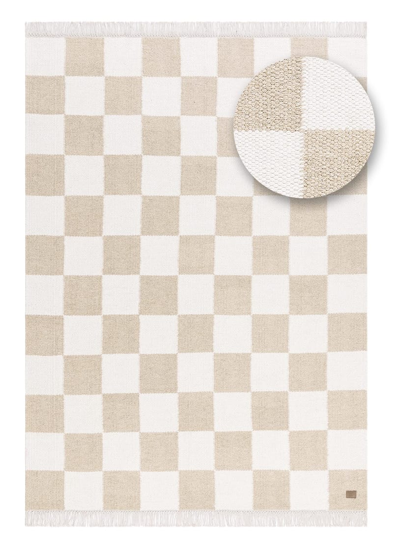 Handvävd Matta Nordic Check 240x340 cm - Linne - Textilier & mattor - Mattor - Modern matta - Ullmattor