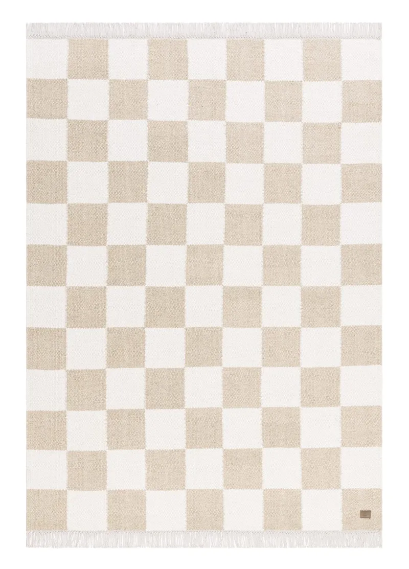 Handvävd Matta Nordic Check 240x340 cm, Linne
