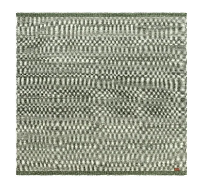 Handvävd Matta Sandhamn Kvadratisk 200x200 cm, smaragdgrön