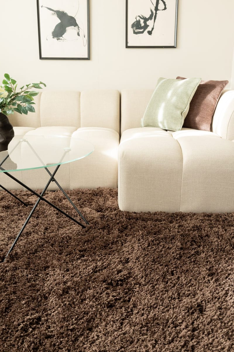 Handvävd Matta Sorrento 240x340 cm - Choklad - Textilier & mattor - Mattor - Modern matta - Ryamattor