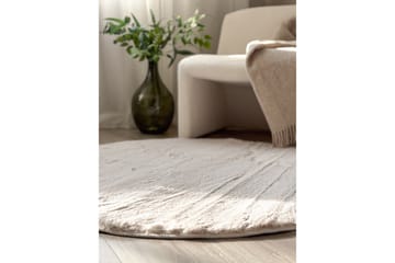 Heaven Ryamatta Natur rund 160 - Natur - Textilier & mattor - Mattor - Modern matta - Ryamattor