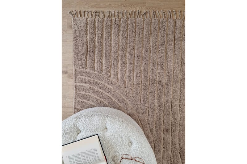 Marocko Bomullsmatta 160x230 cm - Linne - Textilier & mattor - Mattor - Modern matta - Bomullsmattor