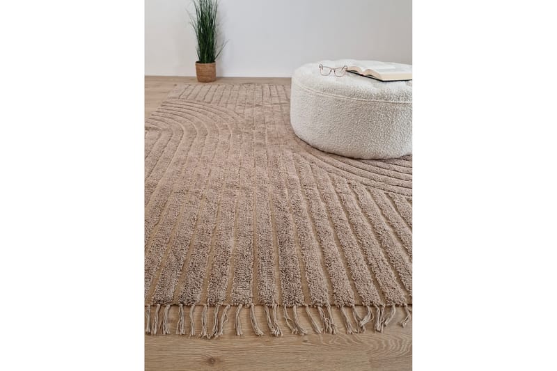 Marocko Bomullsmatta 160x230 cm - Linne - Textilier & mattor - Mattor - Modern matta - Bomullsmattor