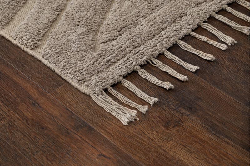 Marocko Bomullsmatta 160x230 cm - Linne - Textilier & mattor - Mattor - Modern matta - Bomullsmattor