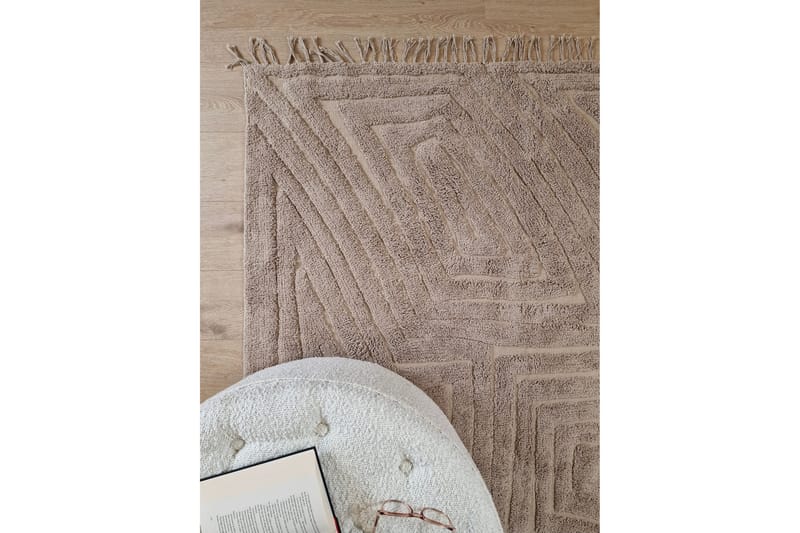 Marocko Bomullsmatta 160x230 cm - Linne - Textilier & mattor - Mattor - Modern matta - Bomullsmattor