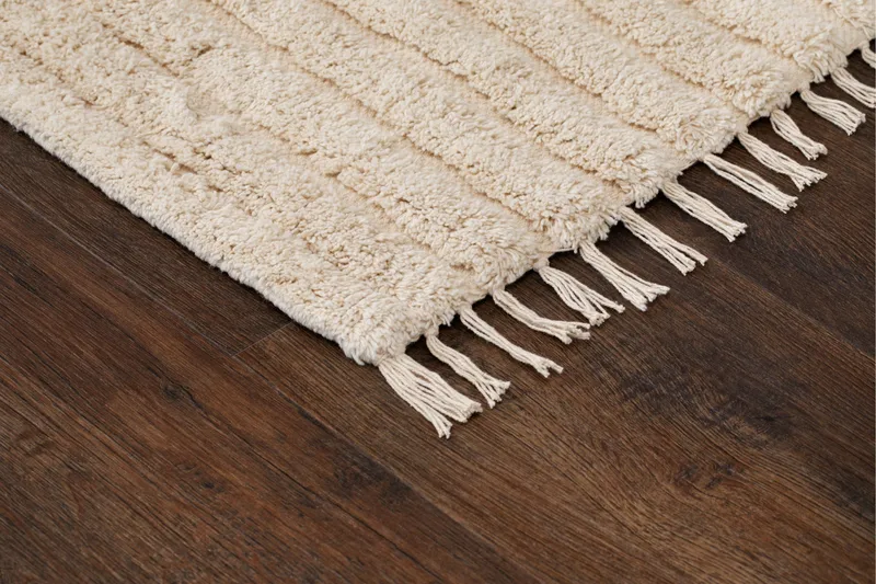 Marocko Bomullsmatta 200x300 cm - Creme - Textilier & mattor - Mattor - Modern matta - Bomullsmattor