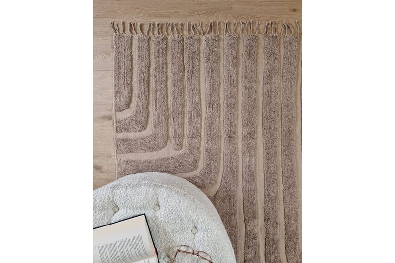 Marocko Bomullsmatta 200x300 cm - Linne - Textilier & mattor - Mattor - Modern matta - Bomullsmattor