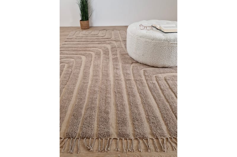 Marocko Bomullsmatta 200x300 cm - Linne - Textilier & mattor - Mattor - Modern matta - Bomullsmattor