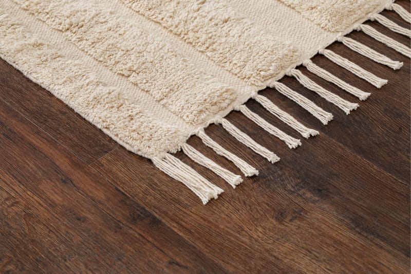 Marocko Bomullsmatta 240x340 cm - Creme - Textilier & mattor - Mattor - Modern matta - Bomullsmattor