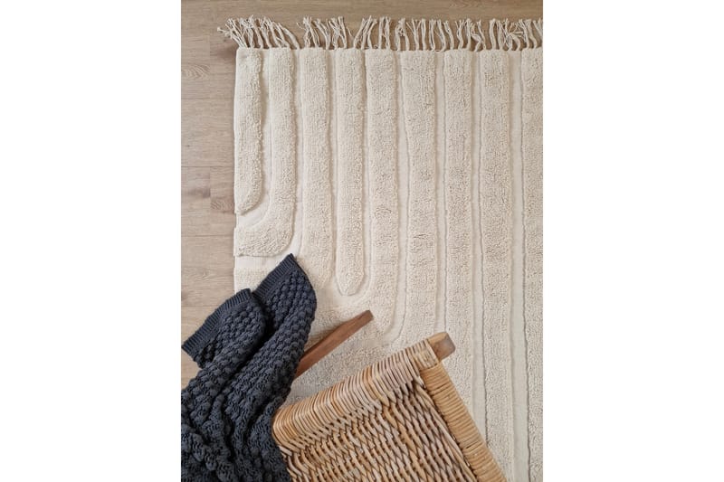 Marocko Bomullsmatta 240x340 cm - Creme - Textilier & mattor - Mattor - Modern matta - Bomullsmattor