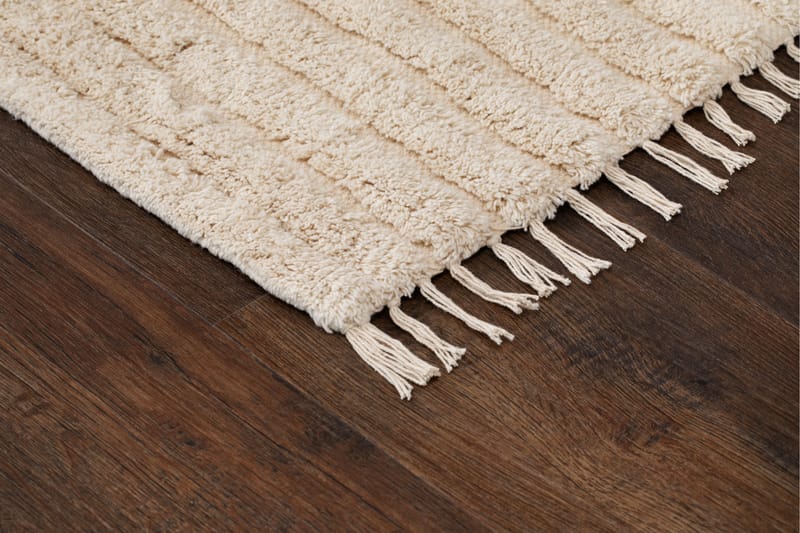 Marocko Bomullsmatta 240x340 cm - Creme - Textilier & mattor - Mattor - Modern matta - Bomullsmattor