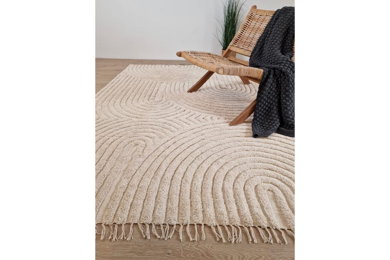 Marocko Bomullsmatta 240x340 cm - Creme - Textilier & mattor - Mattor - Modern matta - Bomullsmattor