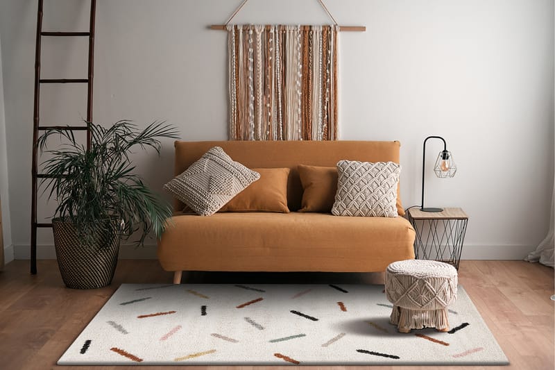 Portland Ryamatta 140x200 cm - Vit - Textilier & mattor - Mattor - Modern matta - Ryamattor
