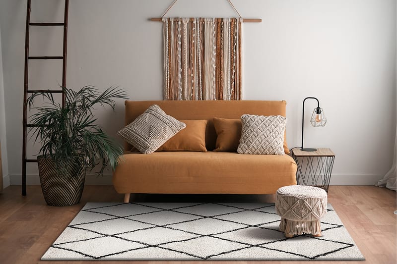 Portland Ryamatta 140x200 cm - Vit - Textilier & mattor - Mattor - Modern matta - Ryamattor