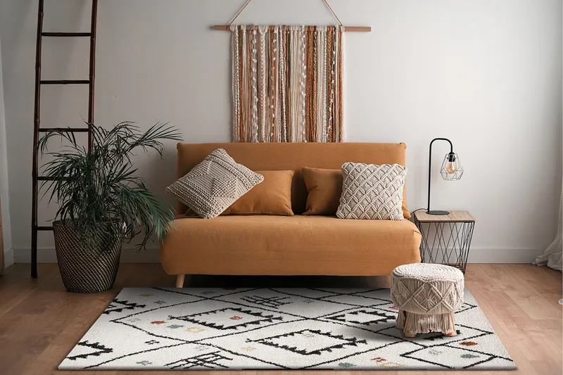 Portland Ryamatta 140x200 cm - Vit - Textilier & mattor - Mattor - Modern matta - Ryamattor