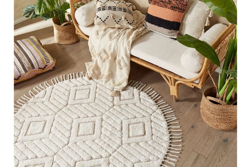 Horasan Ryamatta 140 cm Rund, Beige