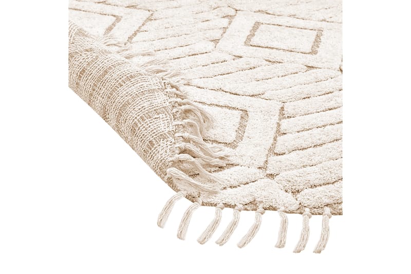 Horasan Ryamatta 140 cm Rund Beige - Textilier & mattor - Mattor - Modern matta - Ryamattor