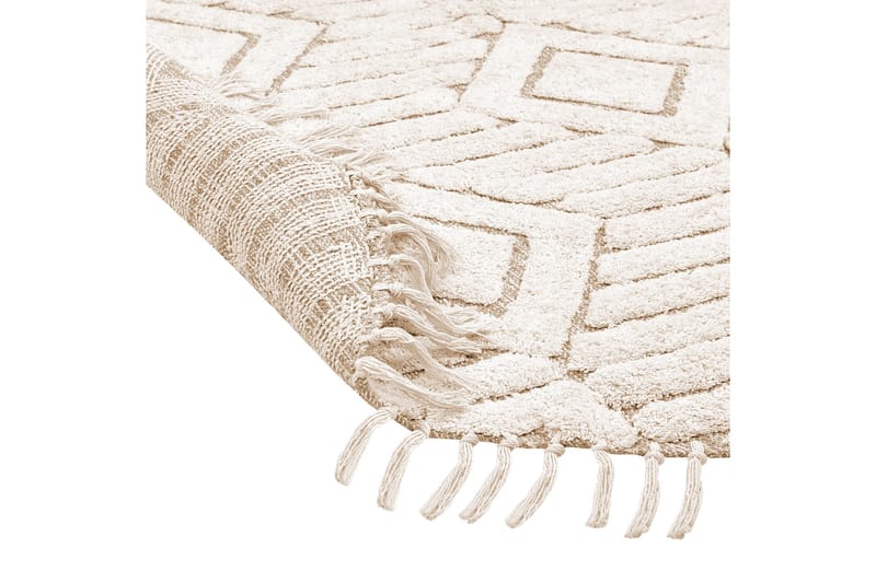 Horasan Ryamatta 140 cm Rund - Beige - Textilier & mattor - Mattor - Modern matta - Ryamattor