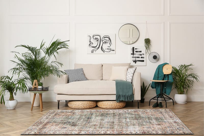 Tarfaya Friezematta 200x290 cm - Grön - Textilier & mattor - Mattor - Modern matta - Friezemattor