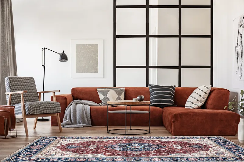 Tarfaya Friezematta 240x340 cm - Röd - Textilier & mattor - Mattor - Modern matta - Friezemattor