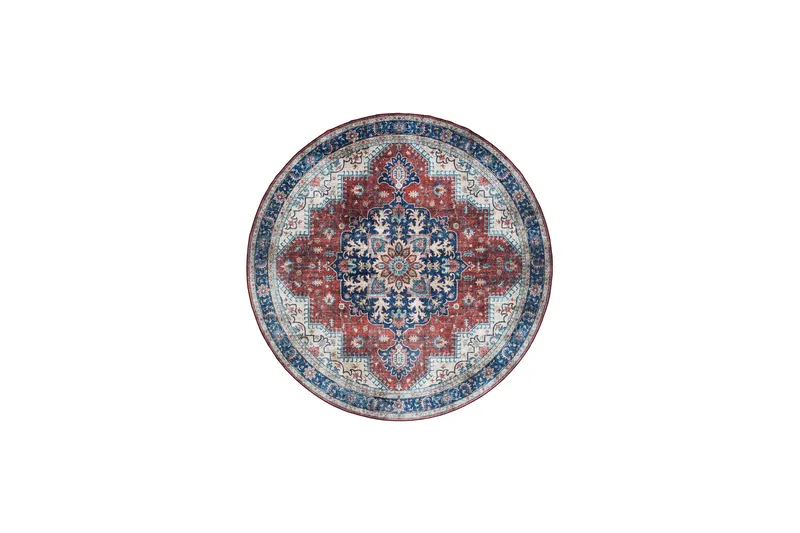 Tarfaya Friezematta Rund 240 cm, Röd