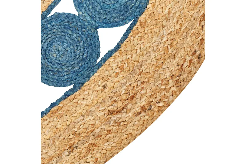 Hovit Jutematta 140 cm Rund - Blå - Textilier & mattor - Mattor - Modern matta - Jutemattor & sisalmattor