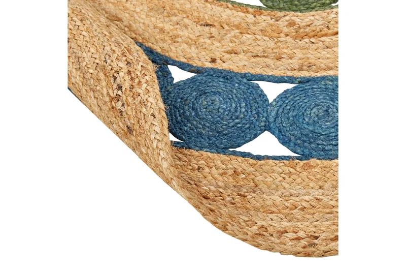 Hovit Jutematta 140 cm Rund - Blå - Textilier & mattor - Mattor - Modern matta - Jutemattor & sisalmattor