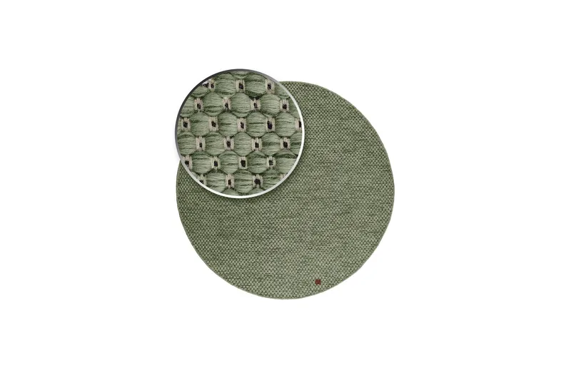 Torekov Ullmatta Rund 300 cm - Grön - Textilier & mattor - Mattor - Modern matta - Ullmattor