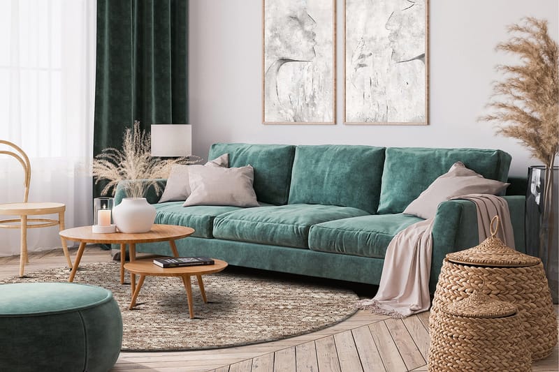 Torekov Ullmatta Rund 300 cm - Nougat - Textilier & mattor - Mattor - Modern matta - Ullmattor