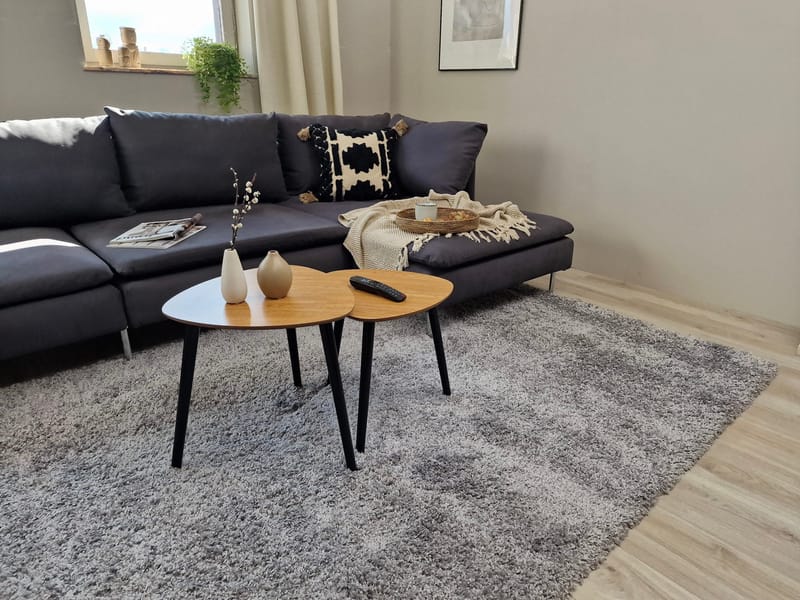 Lounge Ryamatta 160x230 cm Rektangulär - Silver - Textilier & mattor - Mattor - Modern matta - Ryamattor