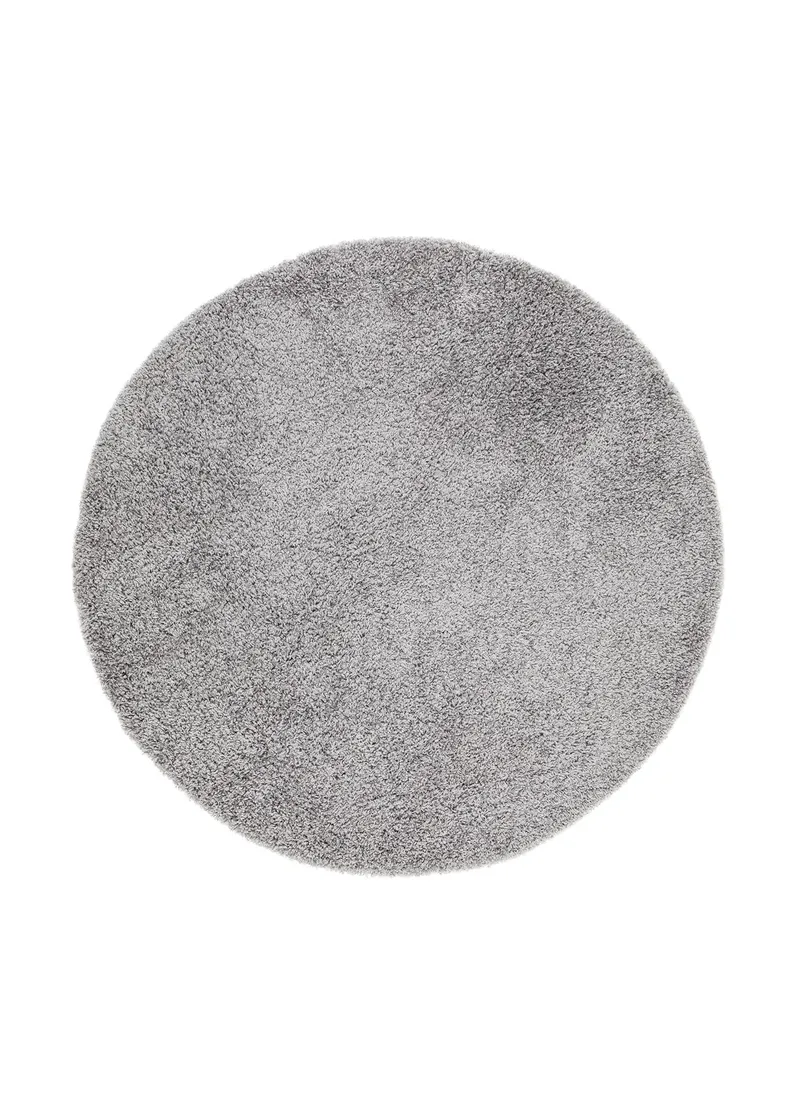 Lounge Ryamatta 200 cm Rund - Silver - Textilier & mattor - Mattor - Modern matta - Ryamattor