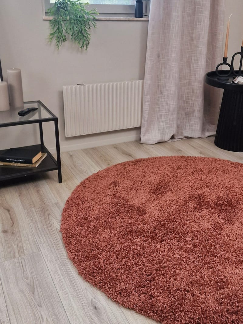 Lounge Ryamatta 240 cm Rund - Koppar - Textilier & mattor - Mattor - Modern matta - Gångmattor