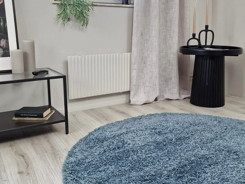 Lounge Ryamatta 240 cm Rund - Petrolblå - Textilier & mattor - Mattor - Modern matta - Ryamattor