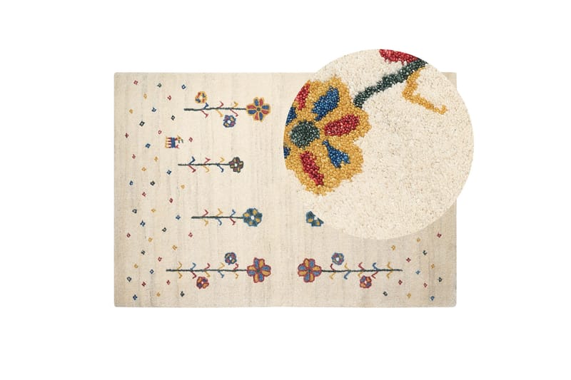 Husunlu Ryamatta 140x200 cm - Beige - Textilier & mattor - Mattor - Modern matta - Ullmattor