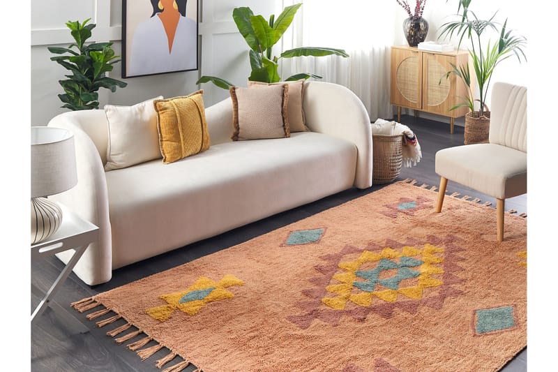 Igdir Bomullsmatta 160x230 cm - Orange - Textilier & mattor - Mattor - Modern matta - Bomullsmattor