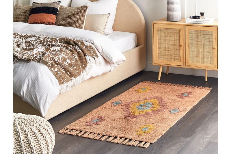 Igdir Bomullsmatta 80x150 cm - Orange - Textilier & mattor - Mattor - Modern matta - Bomullsmattor