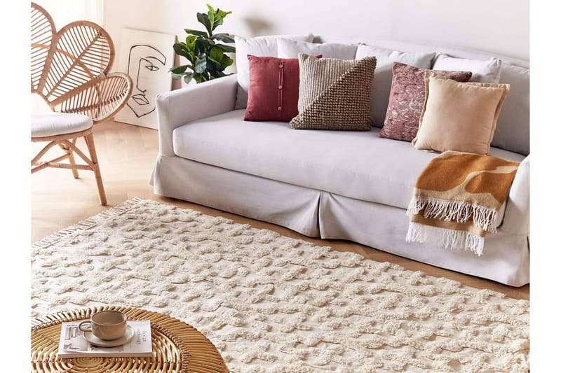 Itangar Bomullsmatta 140x200 cm - Beige - Textilier & mattor - Mattor - Modern matta - Bomullsmattor