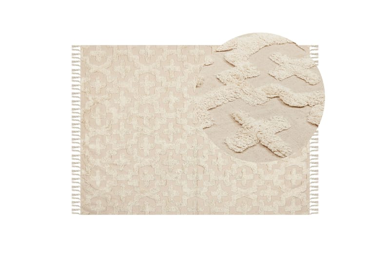 Itangar Bomullsmatta 140x200 cm - Beige - Textilier & mattor - Mattor - Modern matta - Bomullsmattor