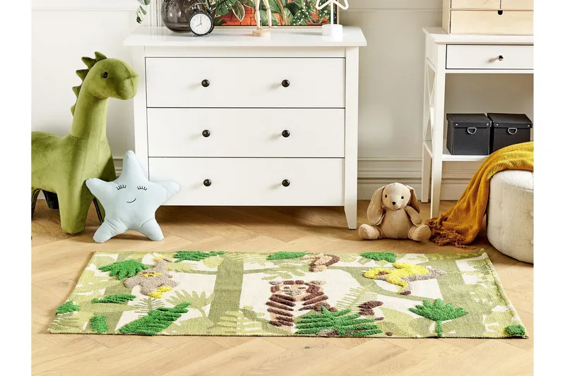 Janhto Bomullsmatta 80x150 cm - Grön - Textilier & mattor - Mattor - Modern matta - Bomullsmattor