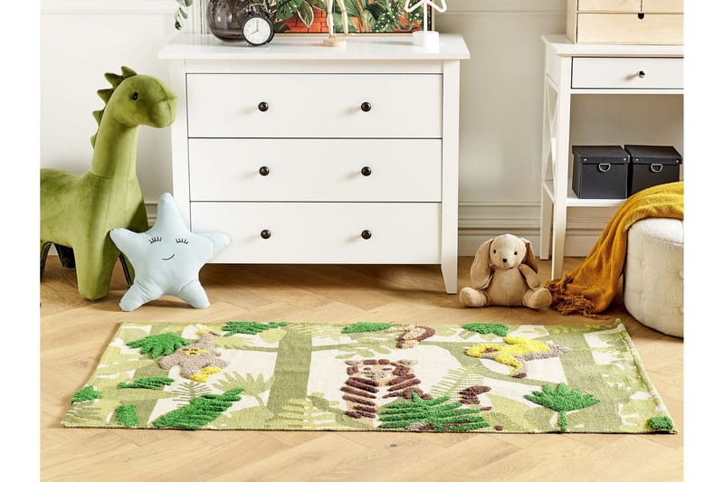 Janhto Bomullsmatta 80x150 cm - Grön - Textilier & mattor - Mattor - Modern matta - Bomullsmattor