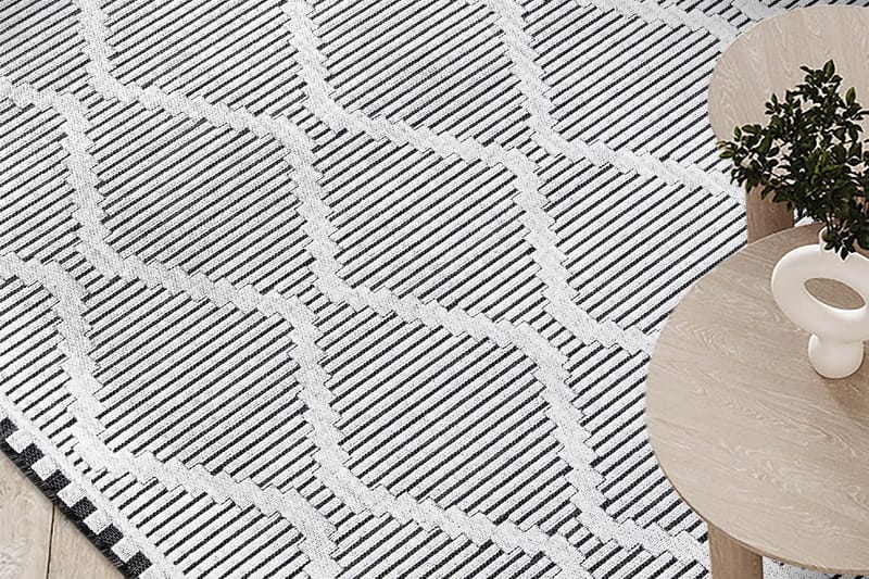 Joanna Wiltonmatta 117x180 Rektangulär Svart/Vit - Textilier & mattor - Mattor - Modern matta - Friezemattor