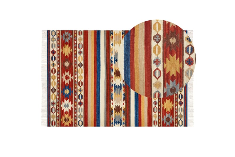 Jrarat Ullmatta 160x230 cm Röd - Textilier & mattor - Mattor - Modern matta - Ullmattor
