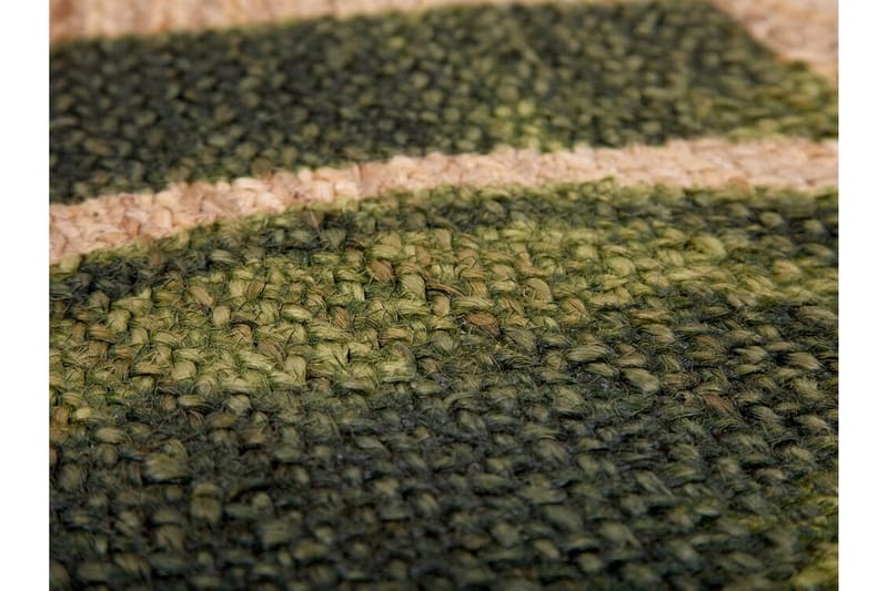 Byner Matta med Monsteramotiv Rund 140 cm - Beige - Textilier & mattor - Mattor - Modern matta - Jutemattor & sisalmattor