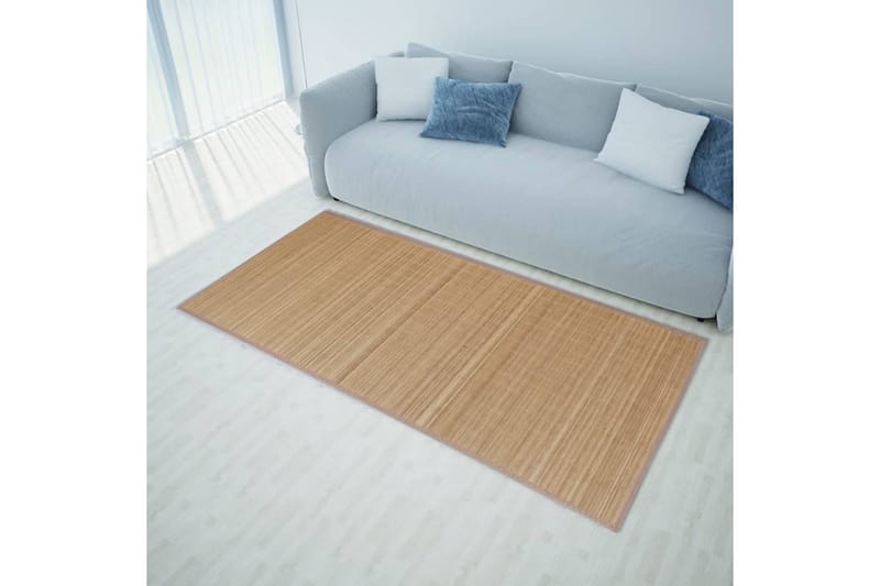 Fyrkantig Brun Bambumatta 120x180 cm - Brun - Textilier & mattor - Mattor - Modern matta - Ryamattor