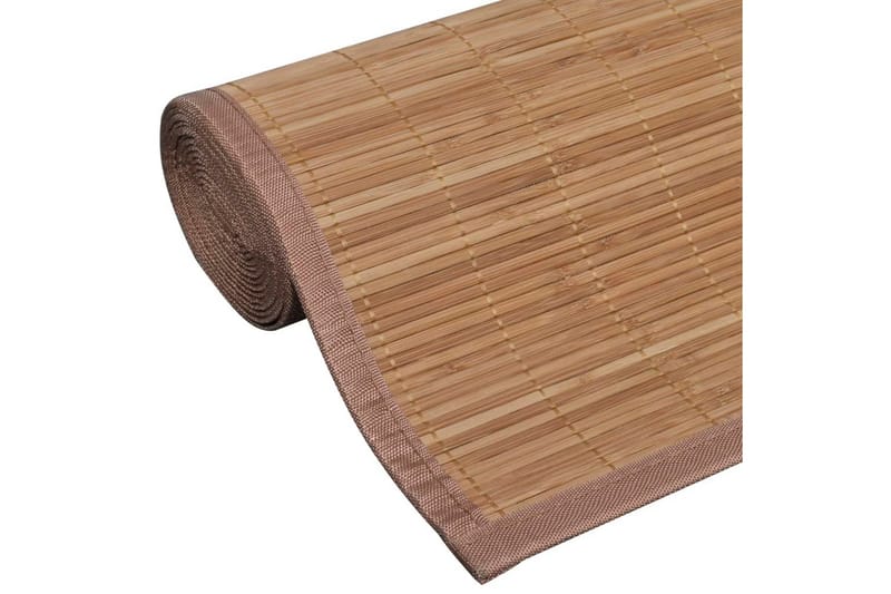 Fyrkantig Brun Bambumatta 120x180 cm - Brun - Textilier & mattor - Mattor - Modern matta - Ryamattor