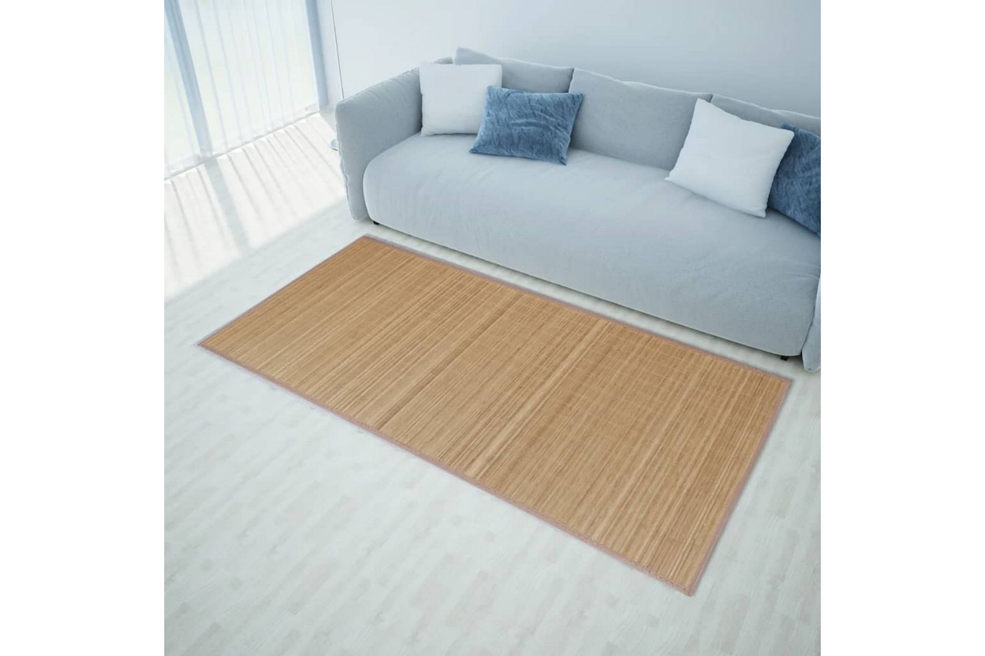 Fyrkantig Brun Bambumatta 150x200 cm - Brun - Textilier & mattor - Mattor - Modern matta - Jutemattor & sisalmattor