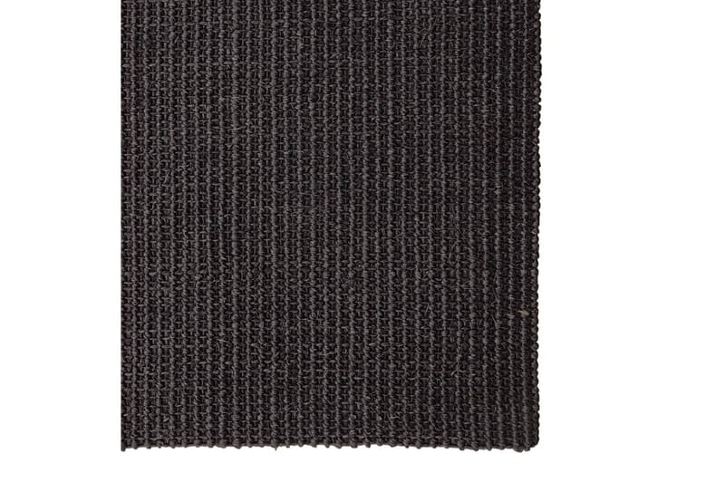 Matta naturlig sisal 100x350 cm svart - Svart - Jutemattor & sisalmattor
