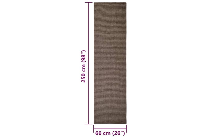 Matta naturlig sisal 66x250 cm brun - Brun - Textilier & mattor - Mattor - Modern matta - Jutemattor & sisalmattor