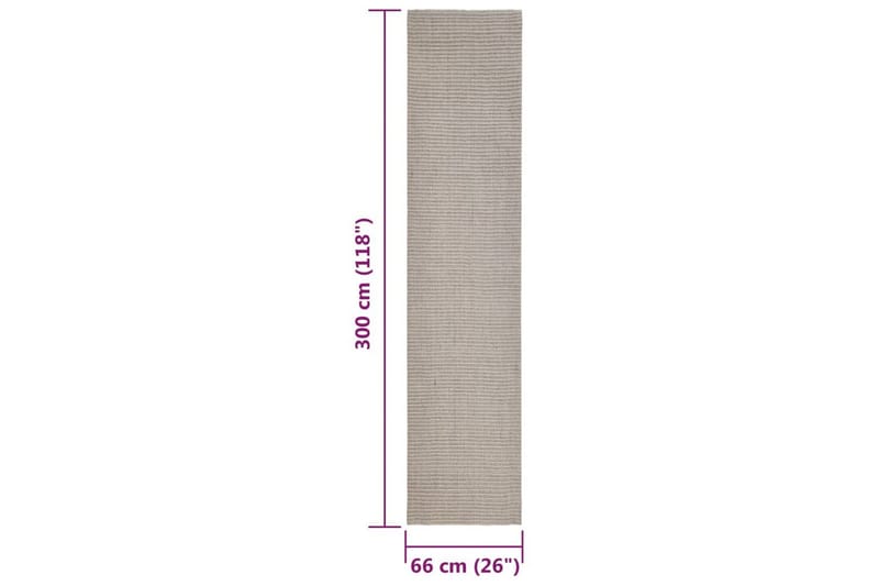 Matta naturlig sisal 66x300 cm sand - Kräm - Jutemattor & sisalmattor