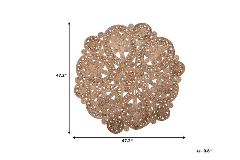 Meckley Matta Slätvävd Rund 120 cm - Beige - Textilier & mattor - Mattor - Modern matta - Jutemattor & sisalmattor
